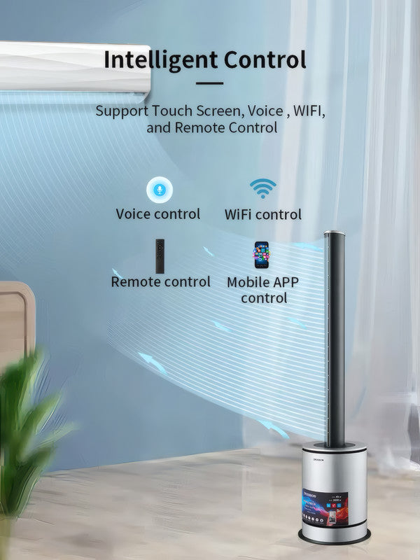 3-in-1 Bladeless Fan with Heater, HEPA Air Purifier, Touch & Smart Control