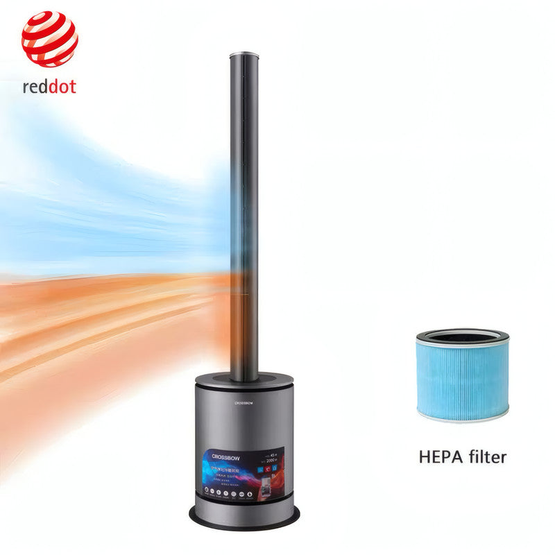 3-in-1 Bladeless Fan with Heater, HEPA Air Purifier, Touch & Smart Control