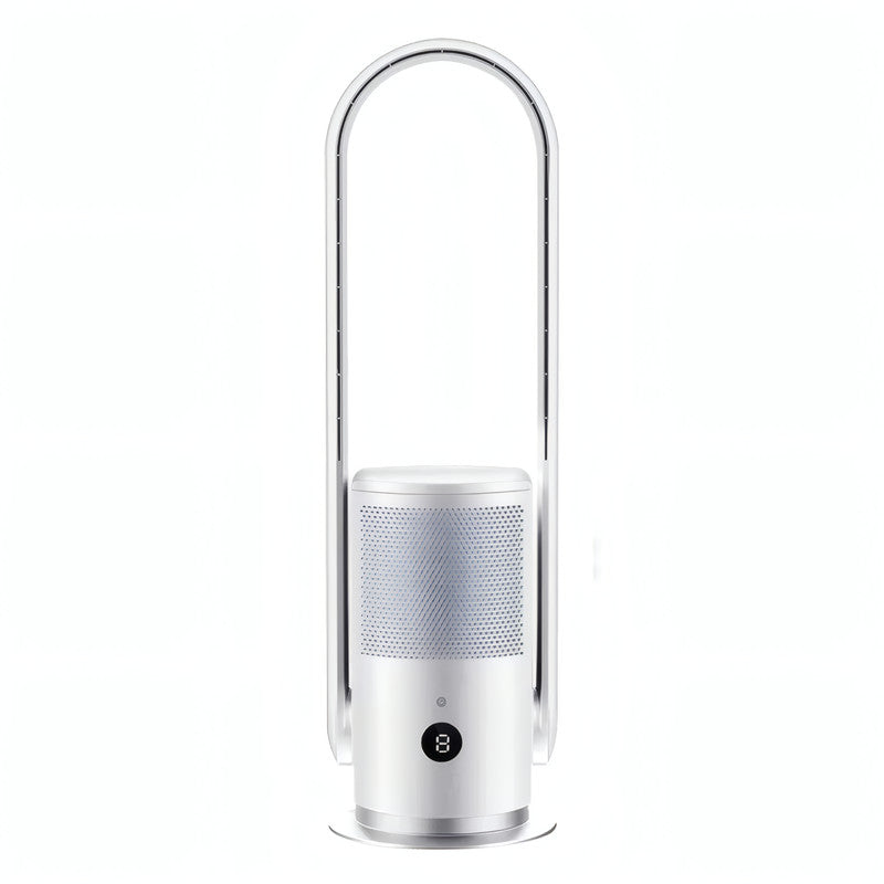 Bladeless Tower Fan with HEPA Air Purifier, WiFi & Voice Control, 9 Speeds, Touch Digital Display, Timer, and DC Motor
