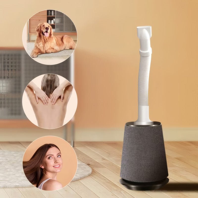 4-in-1 Bladeless Heater, Air Purifier, and Dryer with HEPA Filter, 9 Speeds, 30°–90° Oscillation, Touch Display, and Smart Temperature Control