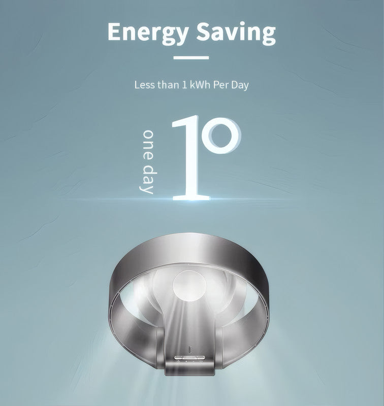 Wall-Mounted & Desktop Bladeless Fan with Touch Control, 9 Speeds, Oscillation, and Timer