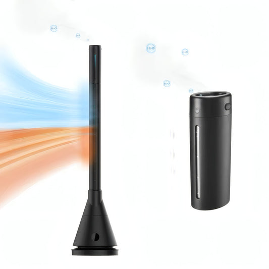 3-in-1 Bladeless Fan with Heater, Humidifier, and UVC Sterilization, Smart Control, Touch and Remote Operation