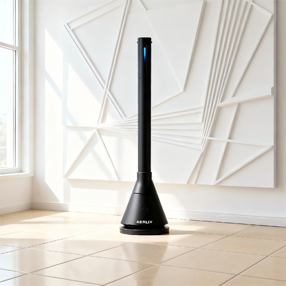 3-in-1 Bladeless Fan with Heater, Humidifier, and UVC Sterilization, Smart Control, Touch and Remote Operation