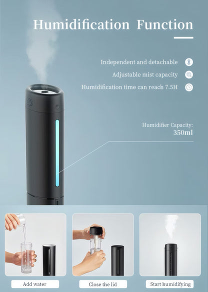 4-in-1 Bladeless Fan with Heater, HEPA Air Purifier, Humidifier, Touch & Smart Control