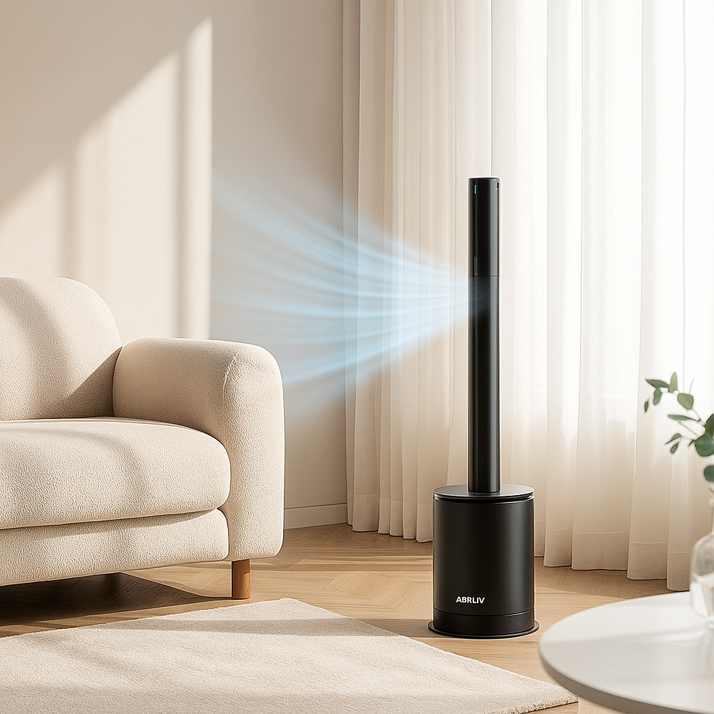 3-in-1 Bladeless Fan with Heater, HEPA Air Purifier, Touch & Smart Control