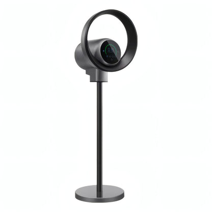 Floating Bladeless Air Purifier Fan with PM2.5 Display, HEPA + UV + Plasma, Tripod Base, Smart & Voice Control
