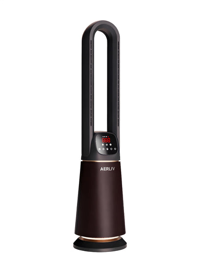 3-in-1 Bladeless Fan, Heater, and Air Purifier with HEPA Filter, Remote Control, Thermostat, 9 Speeds, Timer, and LED Display