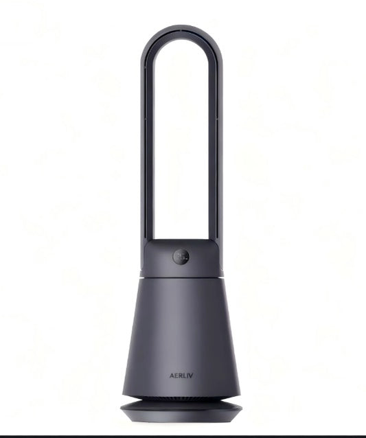 Bladeless Cooling Fan with Digital Display, Remote Control, 9-Speed DC Motor, and 8-Hour Timer