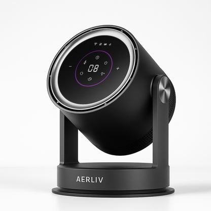 Bladeless Air Circulator Fan with HEPA Filter, 9 Speeds, 3 Oscillation Angles, and 1–8H Timer