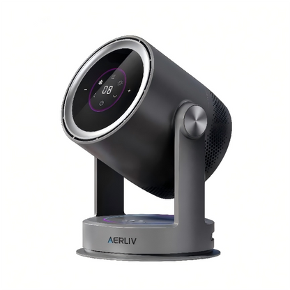 Bladeless Air Circulator Fan with Heater and HEPA Filter, 9 Cooling Speeds, 4 Heating Levels, and Oscillation