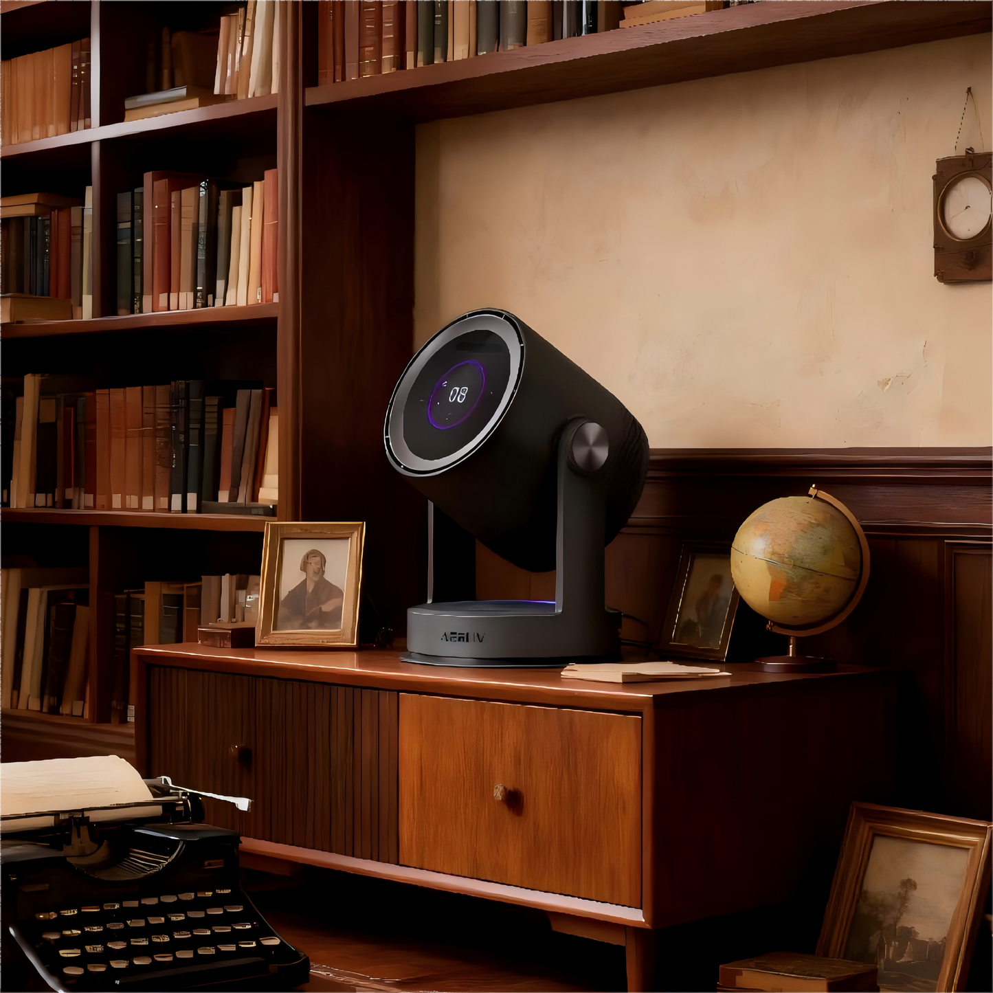 Bladeless Air Circulator Fan with Heater and HEPA Filter, 9 Cooling Speeds, 4 Heating Levels, and Oscillation