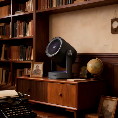 Bladeless Air Circulator Fan with Heater and HEPA Filter, 9 Cooling Speeds, 4 Heating Levels, and Oscillation