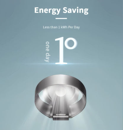 Wall-Mounted & Desktop Bladeless Fan with Touch Control, 9 Speeds, Oscillation, and Timer