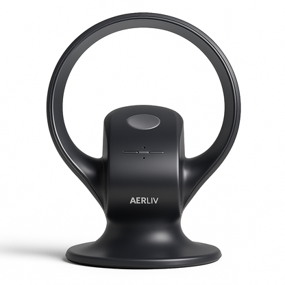 Wall-Mounted & Desktop Bladeless Fan with Touch Control, 9 Speeds, Oscillation, and Timer